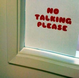 no talking sign